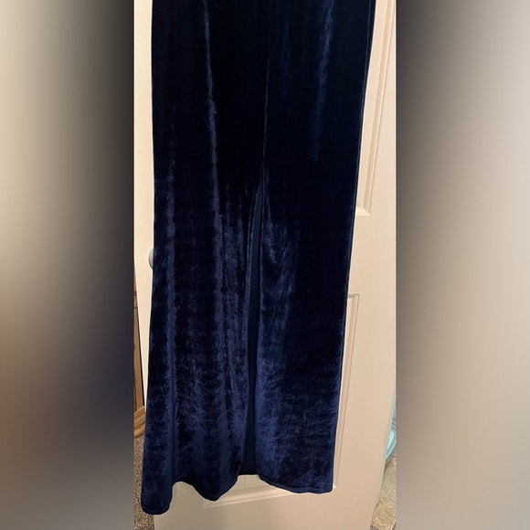Lulus Blue Large Velvet Maxi Dress 💙 - Picture 2 of 6
